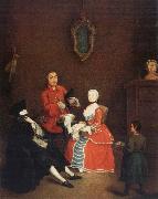 Pietro Longhi Visit of the Bauta Spain oil painting reproduction